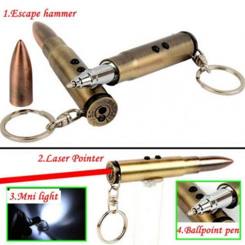 Multifunction Bullet Shape Keychain